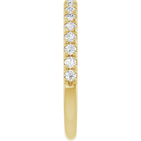 14K Yellow Gold 1/3 CTW Natural Diamond French-Set Anniversary Band