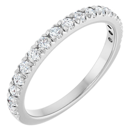 14K White Gold 1/3 CTW Lab-Grown Diamond French-Set Anniversary Band