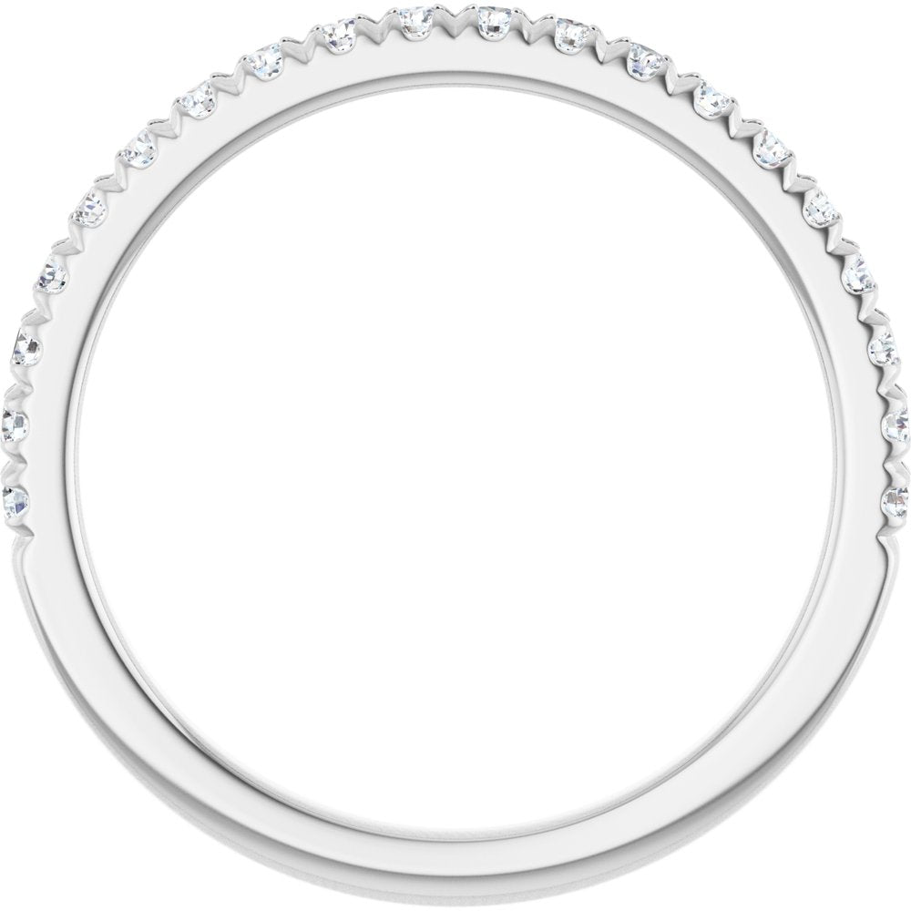 14K White Gold 1/4 CTW Natural Diamond French-Set Anniversary Band
