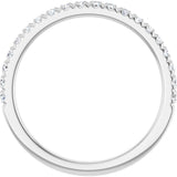 14K White Gold 1/4 CTW Natural Diamond French-Set Anniversary Band