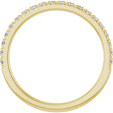 14K Yellow Gold 1/4 CTW Lab-Grown Diamond French-Set Anniversary Band