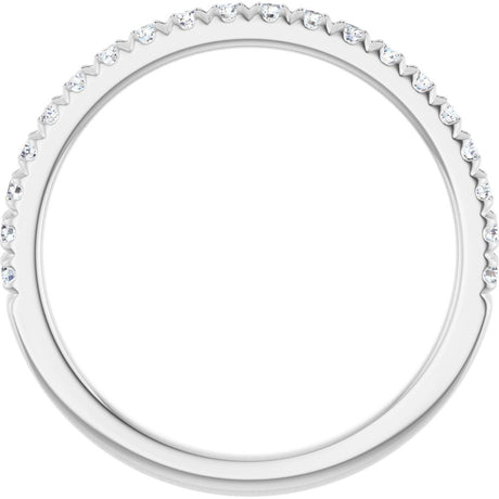 14K White Gold 1/4 CTW Lab-Grown Diamond French-Set Anniversary Band