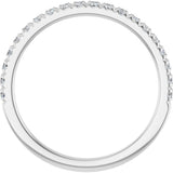 14K White Gold 1/4 CTW Natural Diamond French-Set Anniversary Band