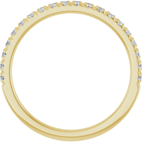 10K Yellow Gold 1/4 CTW Lab-Grown Diamond French-Set Anniversary Band