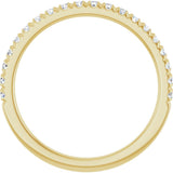 14K Yellow Gold 1/4 CTW Lab-Grown Diamond French-Set Anniversary Band