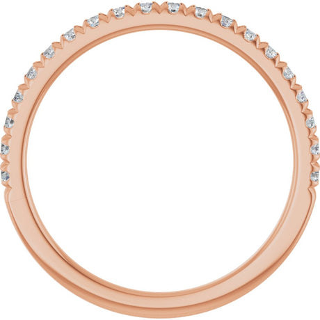 14K Rose Gold 1/4 CTW Lab-Grown Diamond French-Set Anniversary Band