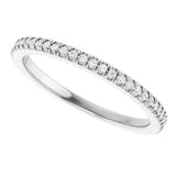 14K White Gold 1/8 CTW Lab-Grown Diamond French-Set Anniversary Band