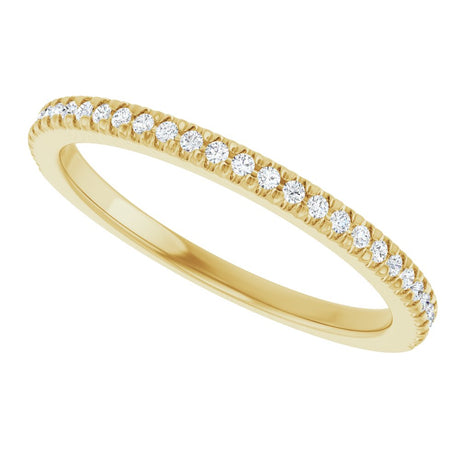 14K Yellow Gold 1/8 CTW Natural Diamond French-Set Anniversary Band