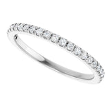 14K White Gold 1/5 CTW Lab-Grown Diamond French-Set Anniversary Band