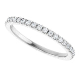 14K White Gold 1/5 CTW Natural Diamond French-Set Anniversary Band