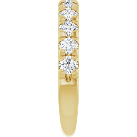 14K Yellow Gold 1 CTW Natural Diamond French-Set Anniversary Band