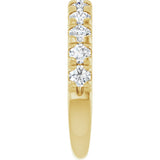 14K Yellow Gold 1 CTW Lab-Grown Diamond French-Set Anniversary Band