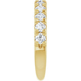 14K Yellow Gold 1 CTW Lab-Grown Diamond French-Set Anniversary Band