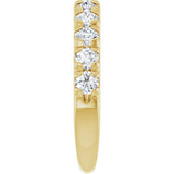 10K Yellow Gold 1 1/6 CTW Lab-Grown Diamond French-Set Anniversary Band
