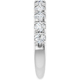 14K White Gold 1 CTW Natural Diamond French-Set Anniversary Band