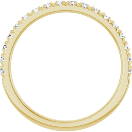 14K Yellow 1/3 CTW Lab-Grown Diamond French-Set Anniversary Band