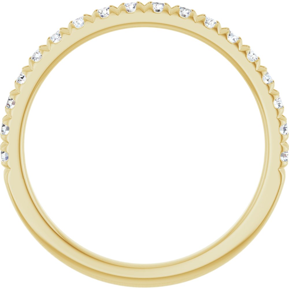 14K Yellow Gold 1/3 CTW Natural Diamond French-Set Anniversary Band