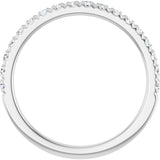 14K White Gold 1/3 CTW Natural Diamond French-Set Anniversary Band