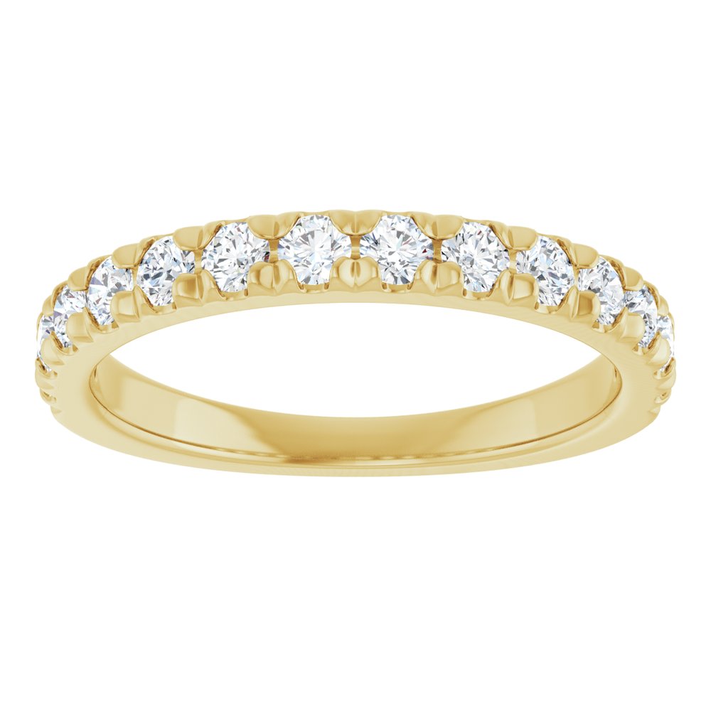 14K Yellow Gold 5/8 CTW Lab-Grown Diamond French-Set Anniversary Band