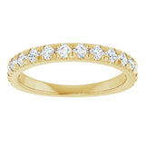 14K Yellow Gold 5/8 CTW Lab-Grown Diamond French-Set Anniversary Band