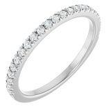 14K White Gold 1/5 CTW Natural Diamond French-Set Anniversary Band