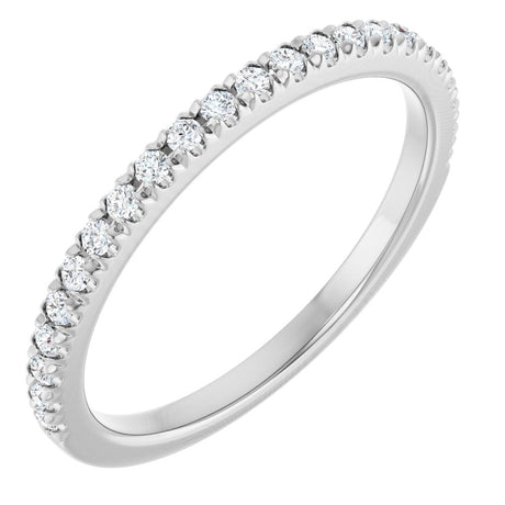 14K White Gold 1/5 CTW Lab-Grown Diamond French-Set Anniversary Band