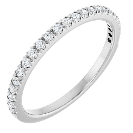 14K White 1/4 CTW Lab-Grown Diamond French-Set Anniversary Band
