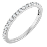 14K White Gold 1/5 CTW Lab-Grown Diamond French-Set Anniversary Band