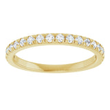 14K Yellow 1/3 CTW Lab-Grown Diamond French-Set Anniversary Band