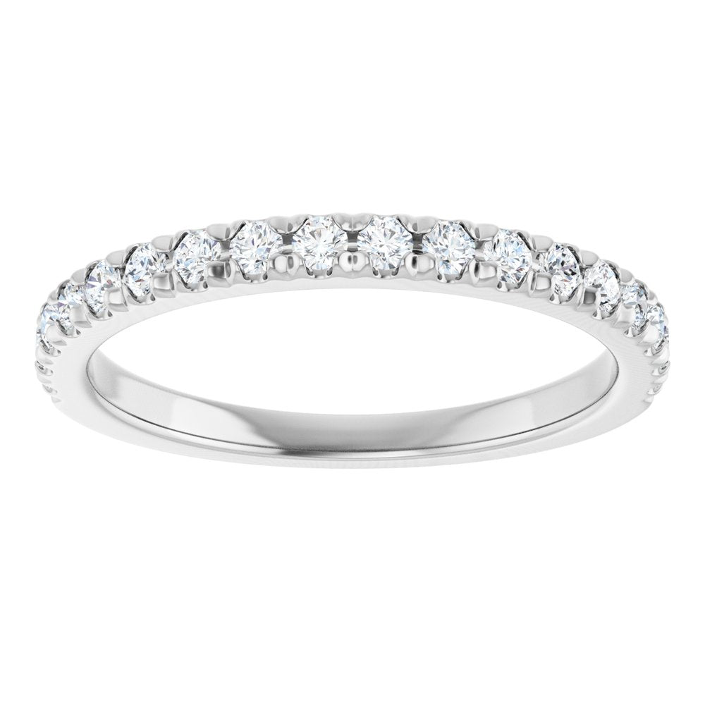 14K White Gold 1/3 CTW Natural Diamond French-Set Anniversary Band