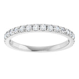 14K White Gold 1/3 CTW Natural Diamond French-Set Anniversary Band
