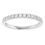 14K White 1/3 CTW Natural Diamond French-Set Anniversary Band