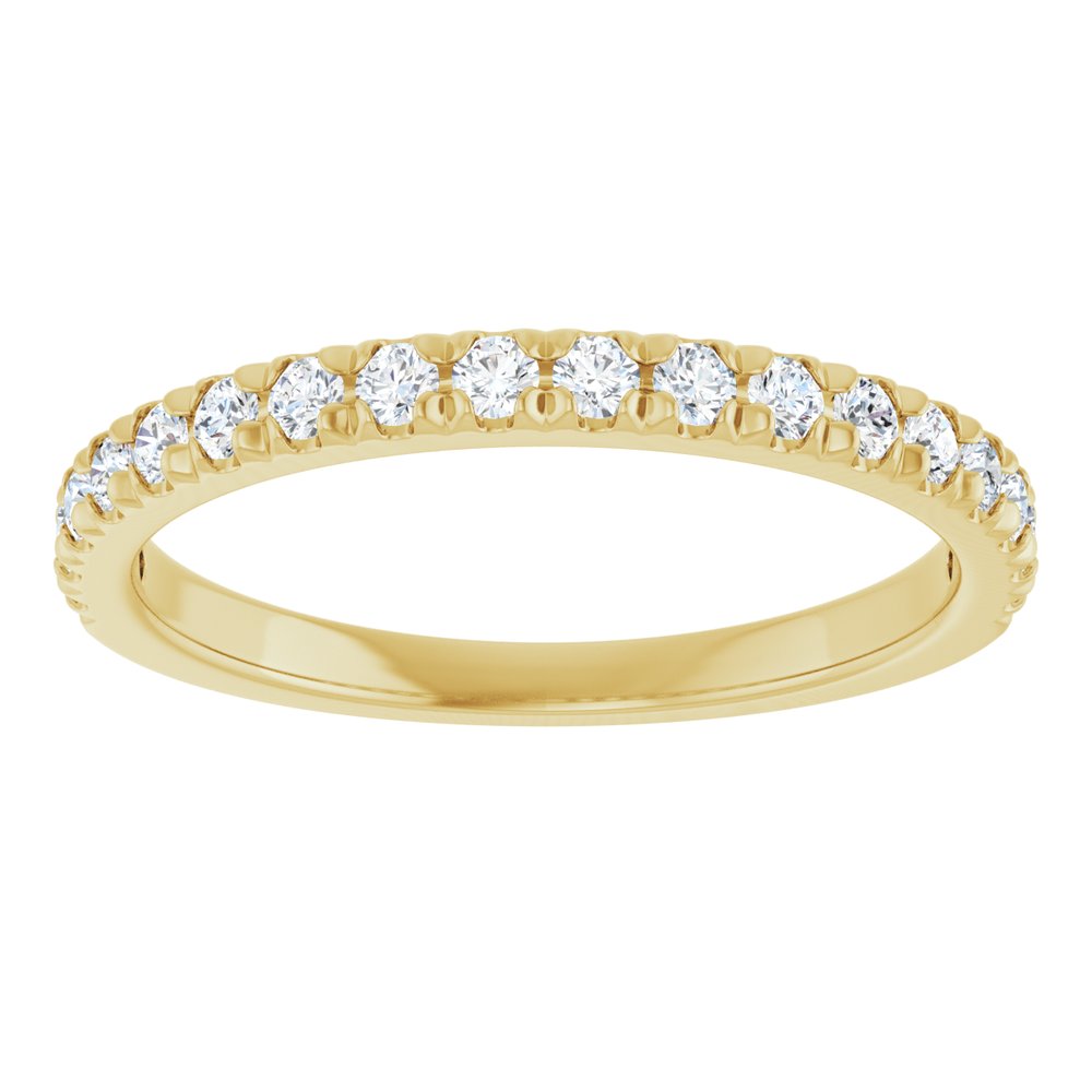 14K Yellow Gold 1/3 CTW Natural Diamond French-Set Anniversary Band