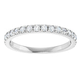 14K White Gold 1/3 CTW Lab-Grown Diamond French-Set Anniversary Band