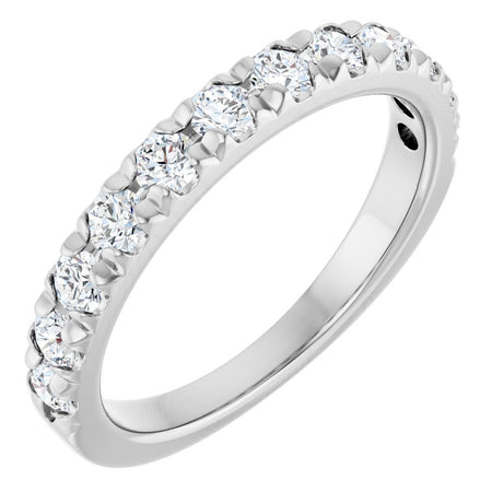 14K White 3/4 CTW Natural Diamond Anniversary Band