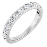 Platinum 3/4 CTW Lab-Grown Diamond French-Set Anniversary Band