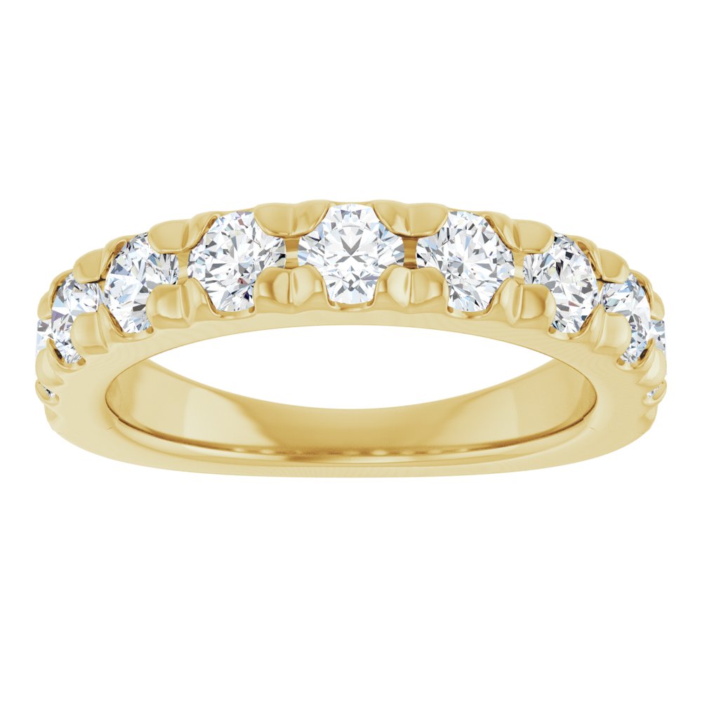14K Yellow Gold 1 3/8 CTW Lab-Grown Diamond French-Set Anniversary Band