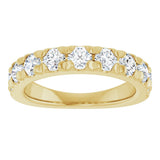 14K Yellow Gold 1 3/8 CTW Lab-Grown Diamond French-Set Anniversary Band