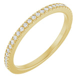14K Yellow Gold 1/8 CTW Natural Diamond French-Set Anniversary Band