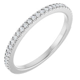14K White Gold 1/8 CTW Lab-Grown Diamond French-Set Anniversary Band