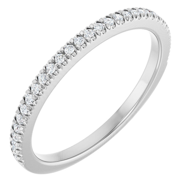 14K White Gold 1/8 CTW Lab-Grown Diamond French-Set Anniversary Band