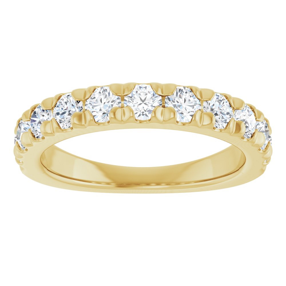 10K Yellow Gold 1 1/6 CTW Lab-Grown Diamond French-Set Anniversary Band