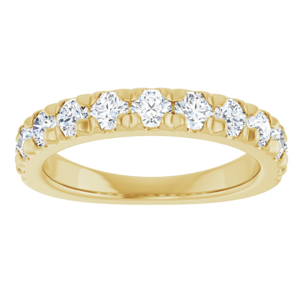 14K Yellow Gold 1 CTW Lab-Grown Diamond French-Set Anniversary Band
