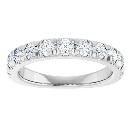 14K White Gold 1 CTW Lab-Grown Diamond French-Set Anniversary Band
