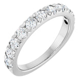 14K White Gold 7/8 CTW Lab-Grown Diamond French-Set Anniversary Band
