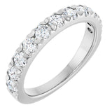 14K White Gold 7/8 CTW Lab-Grown Diamond French-Set Anniversary Band