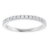 14K White Gold 1/4 CTW Natural Diamond French-Set Anniversary Band