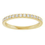 14K Yellow Gold 1/4 CTW Lab-Grown Diamond French-Set Anniversary Band