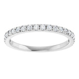 14K White Gold 1/4 CTW Natural Diamond French-Set Anniversary Band