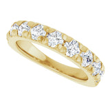 14K Yellow Gold 1 3/8 CTW Lab-Grown Diamond French-Set Anniversary Band